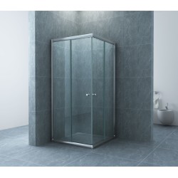 Eco hoekinstap cabine 2 schuifdeuren 900x900x1900x5mm nano hel/chr