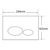 X32 Metal drukplaat voor inbouwreservoir glans wit