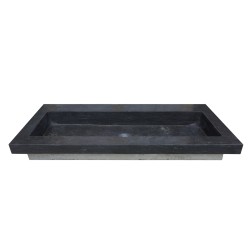 Raw wastafel enkel zonder kraangat 120x46x5 cm hardsteen gezoet