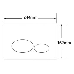 X32 Metal drukplaat voor inbouwreservoir chroom