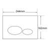 X32 Metal drukplaat voor inbouwreservoir chroom