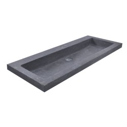 Raw wastafel enkel met 1 kraangat 100x46x5 cm hardsteen gezoet