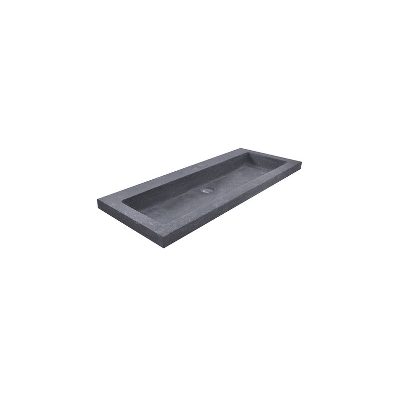 Raw wastafel enkel met 1 kraangat 100x46x5 cm hardsteen gezoet