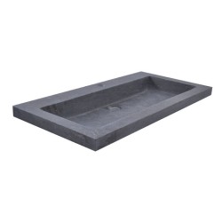 Raw wastafel enkel met 1 kraangat 80x46x5 cm hardsteen gezoet