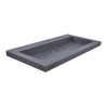 Raw wastafel enkel met 1 kraangat 80x46x5 cm hardsteen gezoet