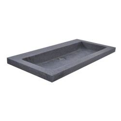 Raw wastafel enkel zonder kraangat 80x46x5 cm hardsteen gezoet