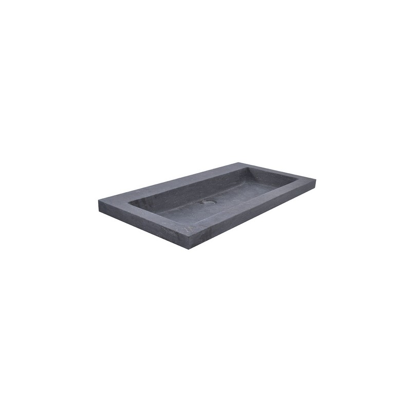 Raw wastafel enkel zonder kraangat 80x46x5 cm hardsteen gezoet