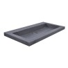 Raw wastafel enkel zonder kraangat 80x46x5 cm hardsteen gezoet
