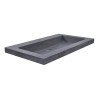 Raw wastafel enkel met 1 kraangat 60x46x5 cm hardsteen gezoet