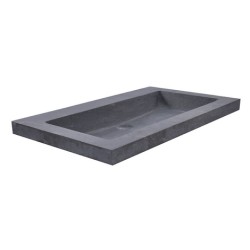 Raw wastafel enkel zonder kraangat 60x46x5 cm hardsteen gezoet