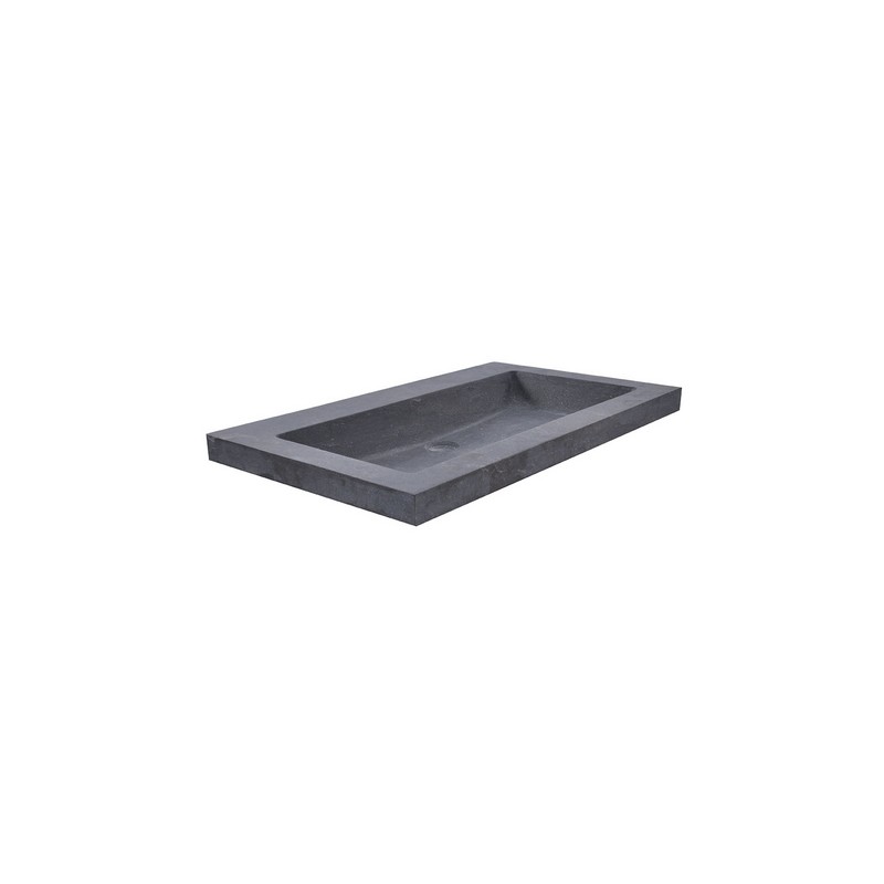 Raw wastafel enkel zonder kraangat 60x46x5 cm hardsteen gezoet