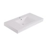 Tigris wastafel enkel met 1 kraangat 100x46x8 cm kunstmarmer glans wit