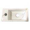 Rhea S mini fontein links 36,5 x 18 x 9 cm keramiek carrara