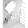 Rhea S mini fontein links 36,5 x 18 x 9 cm keramiek carrara