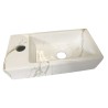 Rhea S mini fontein links 36,5 x 18 x 9 cm keramiek carrara