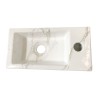 Rhea S mini fontein rechts 36,5 x 18 x 9 cm keramiek carrara