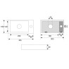 Rhea S mini fontein rechts 36,5 x 18 x 9 cm quartz