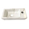 Rhea S mini fontein rechts 36,5 x 18 x 9 cm keramiek carrara