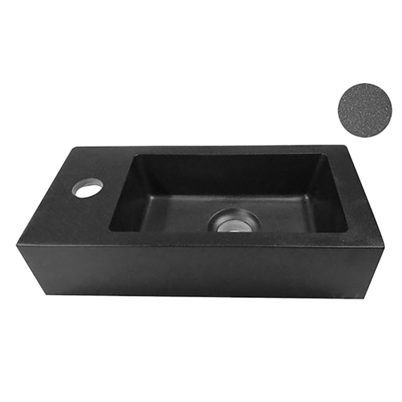 Rhea S mini fontein links 36,5 x 18 x 9 cm quartz