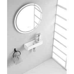 Trim mini fontein rechts 38 x 14 x 8 cm keramiek glans wit