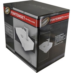 Fonteinset Rhea S mini fontein rechts glanzend wit - complete set