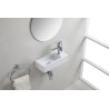 Rhea S mini fontein rechts 36,5 x 18 x 9 cm keramiek mat wit