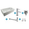 Fonteinset Rhea S mini fontein rechts glanzend wit - complete set