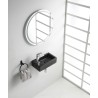 Rhea M fontein links 40 x 22 x 11 cm keramiek mat zwart