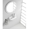 Rhea S mini fontein rechts 36,5 x 18 x 9 cm keramiek glans wit