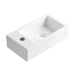 Rhea M fontein links 40 x 22 x 11 cm keramiek glans wit