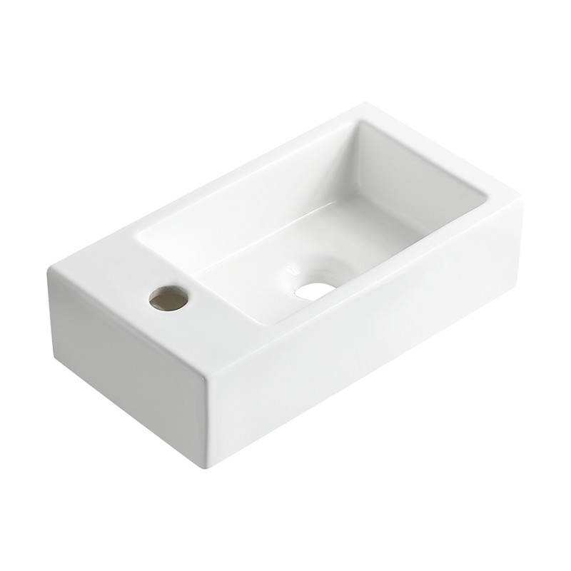 Rhea M fontein links 40 x 22 x 11 cm keramiek glans wit