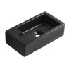 Rhea M fontein links 40 x 22 x 11 cm keramiek mat zwart