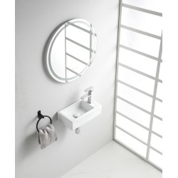 Rhea M fontein rechts 40 x 22 x 11 cm keramiek glans wit