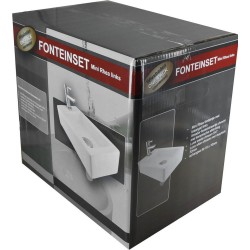 Fonteinset Rhea S mini fontein links glanzend wit - complete set