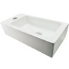 Rhea S mini fontein links 36,5 x 18 x 9 cm keramiek glans wit