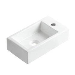 Rhea M fontein rechts 40 x 22 x 11 cm keramiek glans wit
