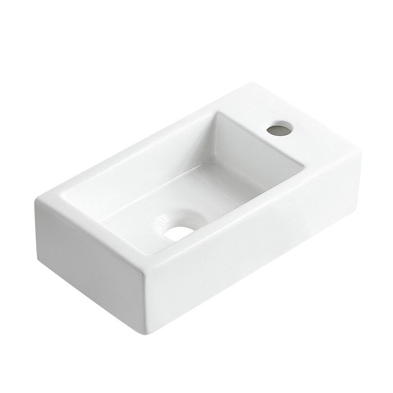 Rhea M fontein rechts 40 x 22 x 11 cm keramiek glans wit