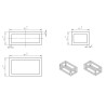 Nick frame voor fontein 395 x 150 x 215 mm mat zwart