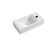 Rhea S mini fontein rechts 36,5 x 18 x 9 cm keramiek mat wit