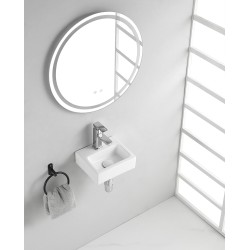 Leto mini fontein 28 x 24, 5 x 9 cm keramiek glans wit