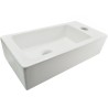 Rhea S mini fontein rechts 36,5 x 18 x 9 cm keramiek glans wit