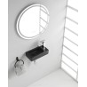 Rhea S mini fontein rechts 36,5 x 18 x 9 cm keramiek mat zwart