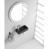 Rhea S mini fontein links 36,5 x 18 x 9 cm keramiek mat zwart