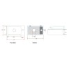 Rhea S mini fontein links 36,5 x 18 x 9 cm keramiek mat wit