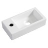 Rhea S mini fontein links 36,5 x 18 x 9 cm keramiek mat wit