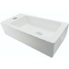 Rhea S mini fontein links 36,5 x 18 x 9 cm keramiek mat wit