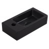 Rhea S mini fontein links 36,5 x 18 x 9 cm keramiek mat zwart