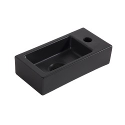 Rhea S mini fontein rechts 36,5 x 18 x 9 cm keramiek mat zwart