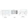 Rhea S mini fontein rechts 36,5 x 18 x 9 cm keramiek mat zwart
