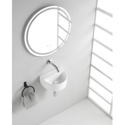 Lara fontein zonder kraangat 30 x 25 x 12 cm keramiek glans wit